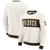 Cream San Diego Padres Darius Rucker Collection by Fanatics Colorblock Crewneck Sweatshirt