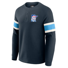 Navy Minnesota Twins Darius Rucker Collection by Fanatics Waffle-Knit Raglan Long Sleeve Henley T-Shirt