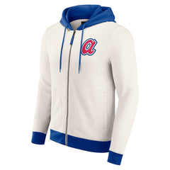 Cream Atlanta Braves Darius Rucker Collection by Fanatics Men's Polar Fleece Full-Zip Hoodie