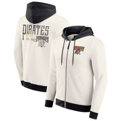 Cream Pittsburgh Pirates Darius Rucker Collection by Fanatics Men's Polar Fleece Full-Zip Hoodie