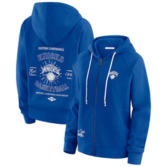 New York Knicks WEAR by Erin Andrews Women's Vintage Full-Zip Raglan Hoodie