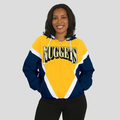 Denver Nuggets WEAR by Erin Andrews Women's Colorblock Full-Zip Hoodie Windbreaker Jacket sale