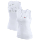 Chicago Bulls WEAR by Erin Andrews Women's Rib-Knit Henley Tank Top sale