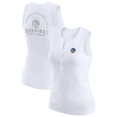 Golden State Warriors WEAR by Erin Andrews Women's Rib-Knit Henley Tank Top sale