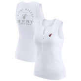 Miami Heat WEAR by Erin Andrews Women's Rib-Knit Henley Tank Top