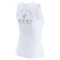 Miami Heat WEAR by Erin Andrews Women's Rib-Knit Henley Tank Top