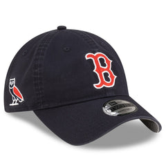 Navy Boston Red Sox OVO x New Era Washed 9TWENTY Adjustable Hat