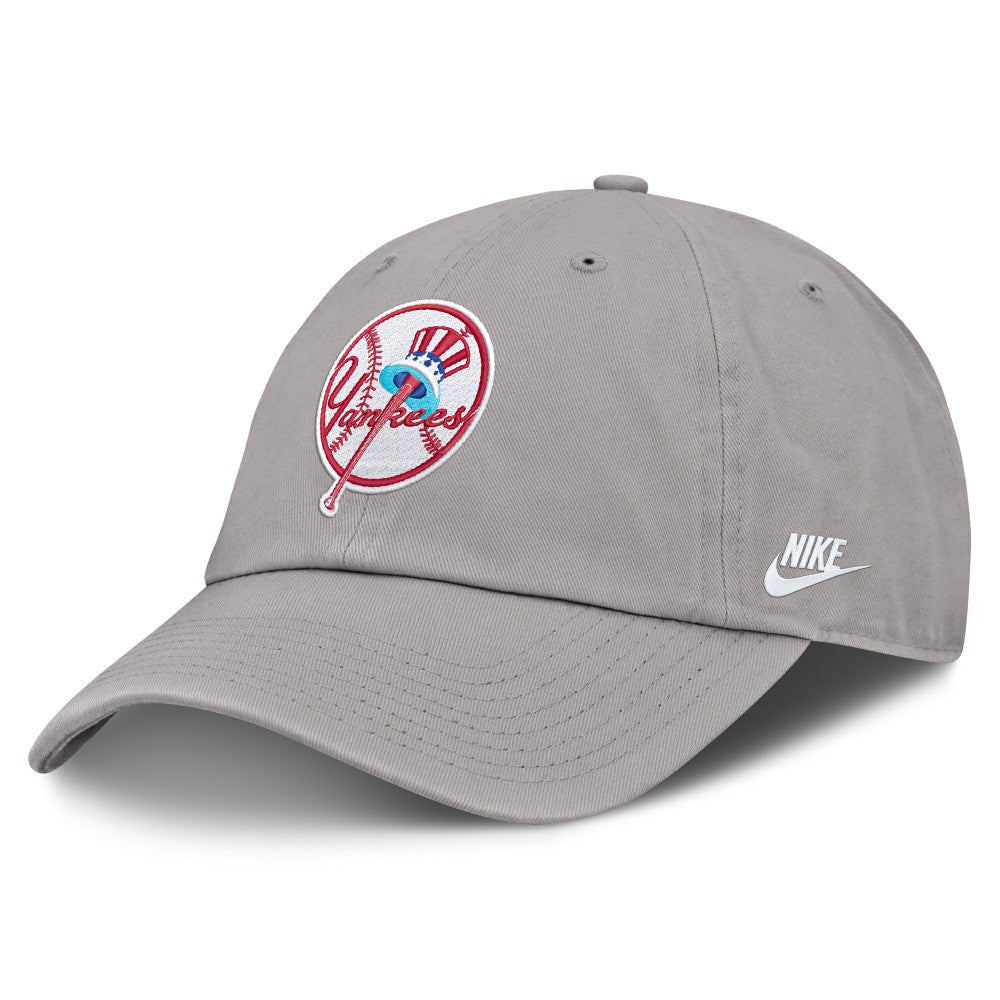 Gray New York Yankees Nike Cooperstown Collection Club Adjustable Hat