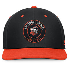 Black/Orange Baltimore Orioles Nike Cooperstown Collection Pro Dri-FIT Snapback Hat
