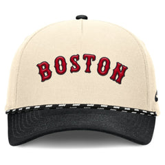 Natural/Black Boston Red Sox Nike Cooperstown Collection Rise Adjustable Hat