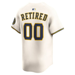 Cream Milwaukee Brewers Nike Home Limited Pick-A-Player Retired Roster Jersey