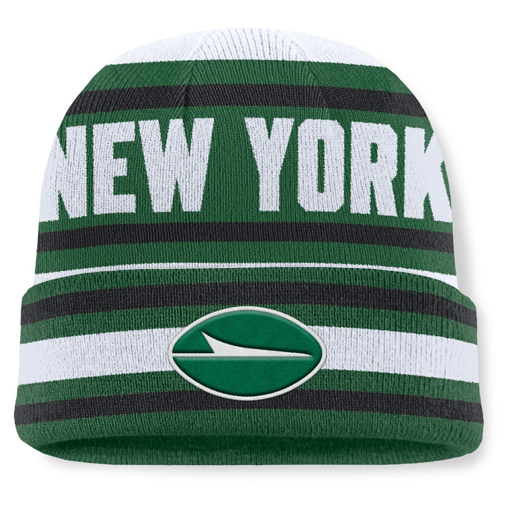 Center Cuffed Knit Hat - New York Jets Hats