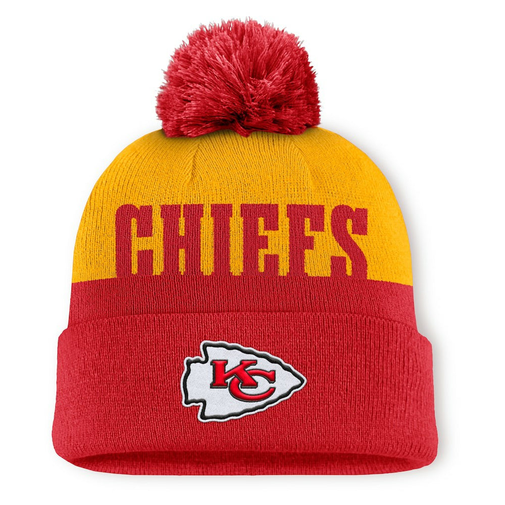 Punter Cuffed Knit Hat with Pom - Kansas City Chiefs Hats