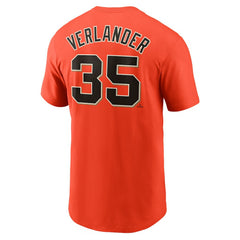Orange Justin Verlander San Francisco Giants Nike Fuse Name & Number T-Shirt