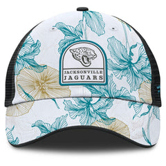 Tropical Adjustable Trucker Hat - Jacksonville Jaguars Hats