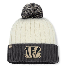 Women's Coaxial Cuffed Knit Hat with Pom - Cincinnati Bengals Hats