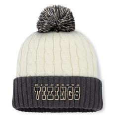 Women's Coaxial Cuffed Knit Hat with Pom - Minnesota Vikings Hats