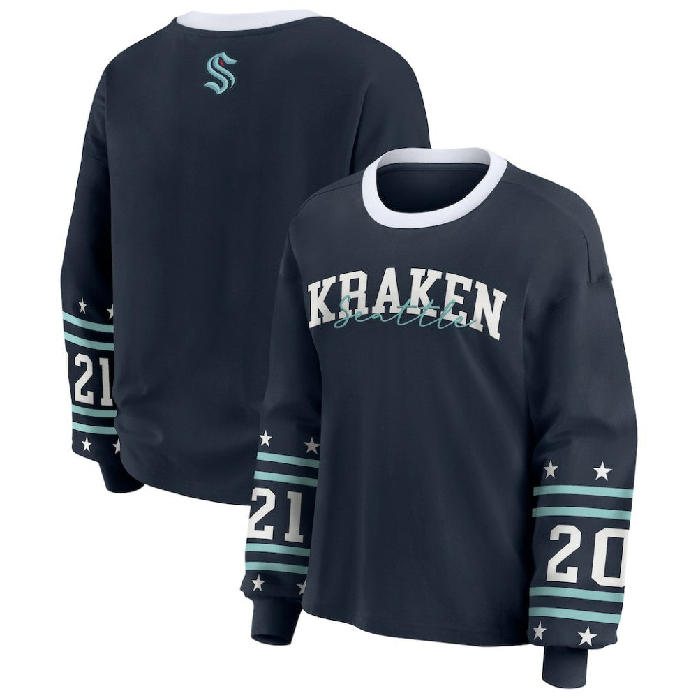 NHL Seattle Kraken WEAR by Erin Andrews Women's Long-Sleeve Sport T-Shirt