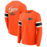 NHL Philadelphia Flyers Darius Rucker Collection by Fanatics Waffle-Knit Raglan Long Sleeve Henley T-Shirt
