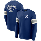 NHL Tampa Bay Lightning Darius Rucker Collection by Fanatics Waffle-Knit Raglan Long Sleeve Henley T-Shirt