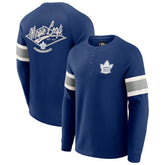 NHL Toronto Maple Leafs Darius Rucker Collection by Fanatics Waffle-Knit Raglan Long Sleeve Henley T-Shirt