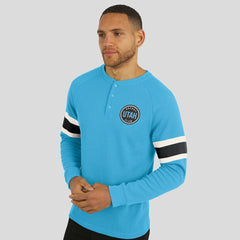 NHL Utah Hockey Club Darius Rucker Collection by Fanatics Waffle-Knit Raglan Long Sleeve Henley T-Shirt