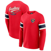 NHL Florida Panthers Darius Rucker Collection by Fanatics Waffle-Knit Raglan Long Sleeve Henley T-Shirt