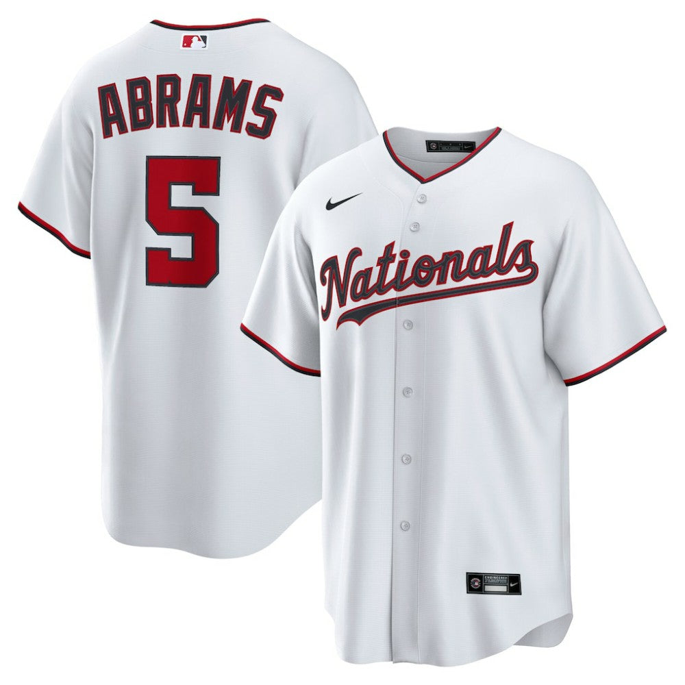 White CJ Abrams Washington Nationals Nike Home Replica Jersey