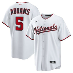 White CJ Abrams Washington Nationals Nike Home Replica Jersey