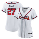 White Austin Riley Atlanta Braves Nike Women's Home Replica Jersey