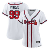 White Spencer Strider Atlanta Braves Nike Women's Home Replica Jersey