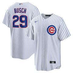 White Michael Busch Chicago Cubs Nike Home Replica Jersey