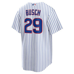 White Michael Busch Chicago Cubs Nike Home Replica Jersey