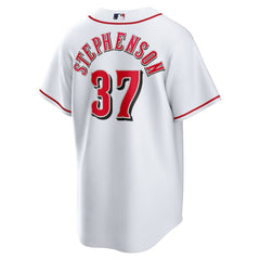 White Tyler Stephenson Cincinnati Reds Nike Home Replica Jersey