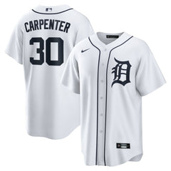 White Kerry Carpenter Detroit Tigers Nike Home Replica Jersey