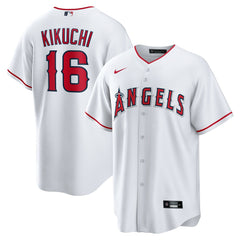 White Yusei Kikuchi Los Angeles Angels Nike Home Replica Jersey