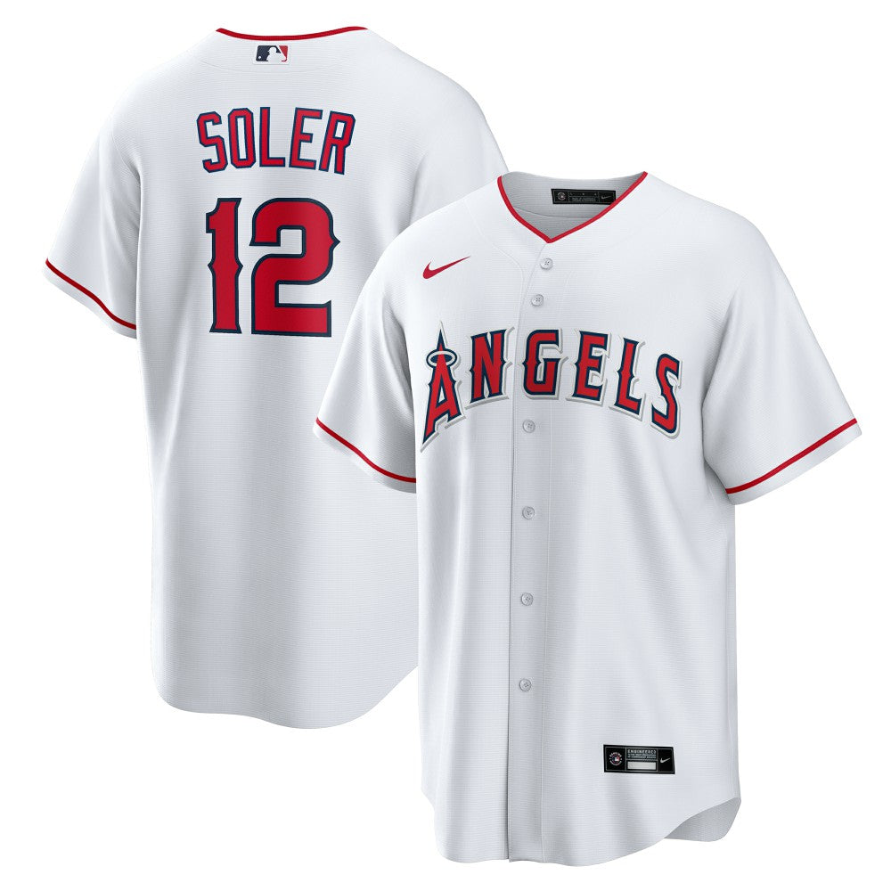 White Jorge Soler Los Angeles Angels Nike Home Replica Jersey