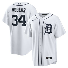 White Jake Rogers Detroit Tigers Nike Home Replica Jersey
