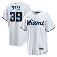 White Eury Perez Miami Marlins Nike Home Replica Jersey