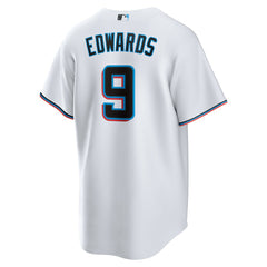 White Xavier Edwards Miami Marlins Nike Home Replica Jersey