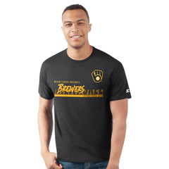 Heather Black Milwaukee Brewers Starter Prime Time Team T-Shirt