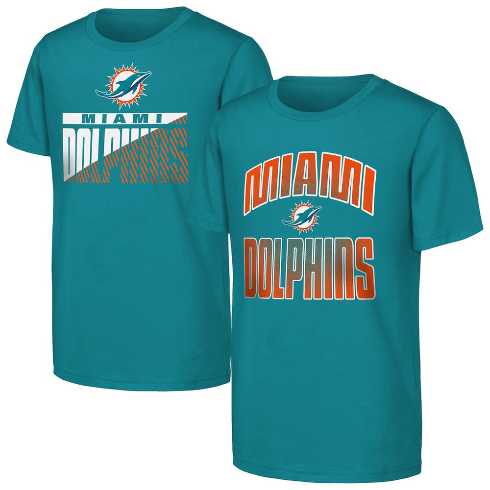 Outerstuff Youth Never Quit 2-Pack T-Shirt Set - Miami Dolphins T-shirts