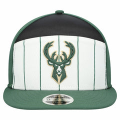 New Era Milwaukee Bucks Youth 2025 NBA Tip Off Split Panel 9FIFTY Snapback Hat