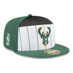 New Era Milwaukee Bucks 2025 NBA Tip Off Split Panel 59FIFTY Fitted Hat