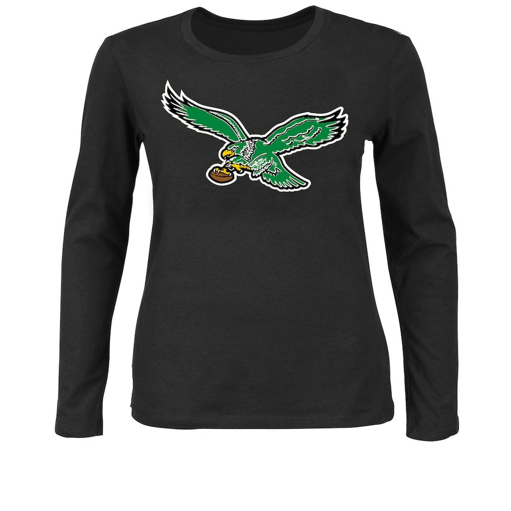 Women's Plus Size Scoop Neck Long Sleeve T-Shirt - Philadelphia Eagles T-shirts