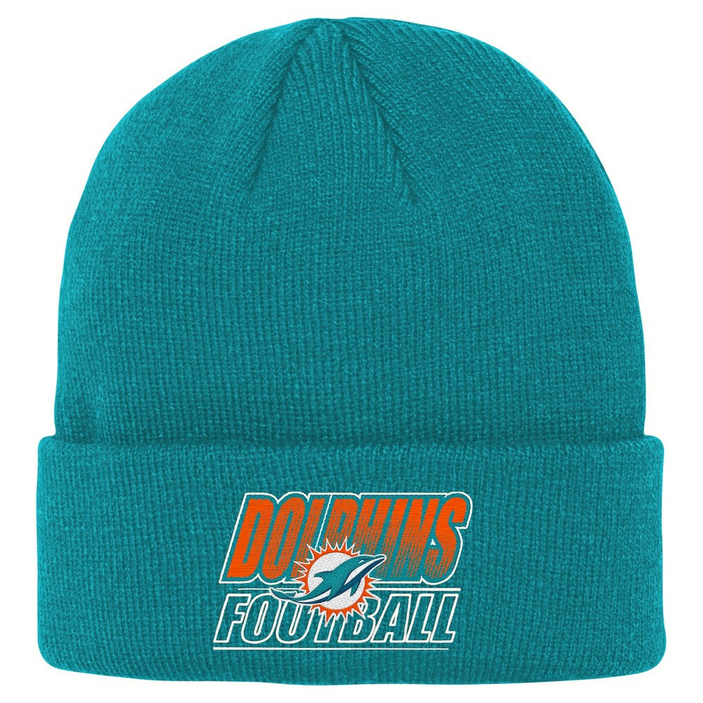 Outerstuff Youth Team Gradient Cuffed Knit Hat - Miami Dolphins Hats