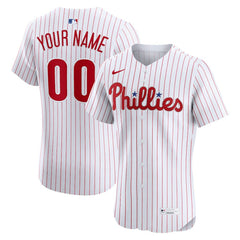 White Philadelphia Phillies Nike Home Elite Custom Jersey