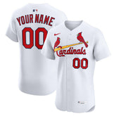 White St. Louis Cardinals Nike Home Elite Custom Jersey