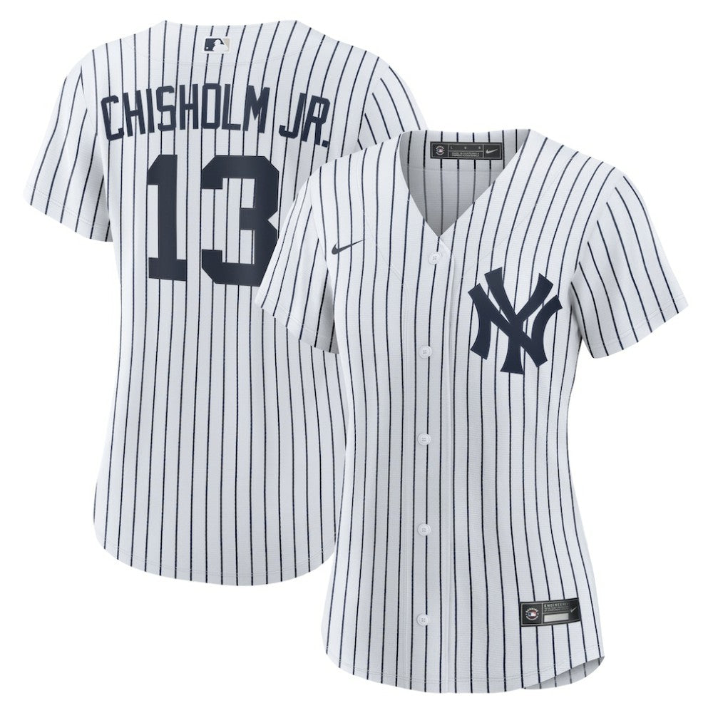 White Jazz Chisholm Jr. New York Yankees Nike Women's Home Replica Jersey