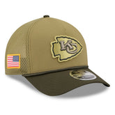 Youth 2025 Salute to Service 9FORTY A-Frame Adjustable Hat - Kansas City Chiefs Hats